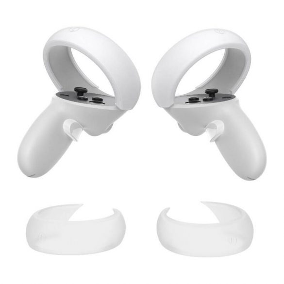 Husă de protecție pentru controler Kiwi Design Q26-2.1 pentru Meta Quest 2 White