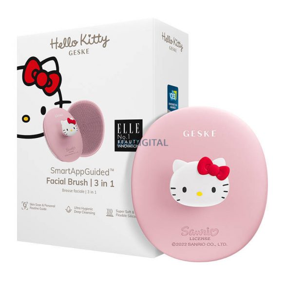 Perie inteligentă de curățare facială Geske 4 în 1 (Hello Kitty roz)