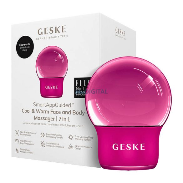 Geske Cool & Warm curbat și masaj corporal 7 în 1 (magenta)