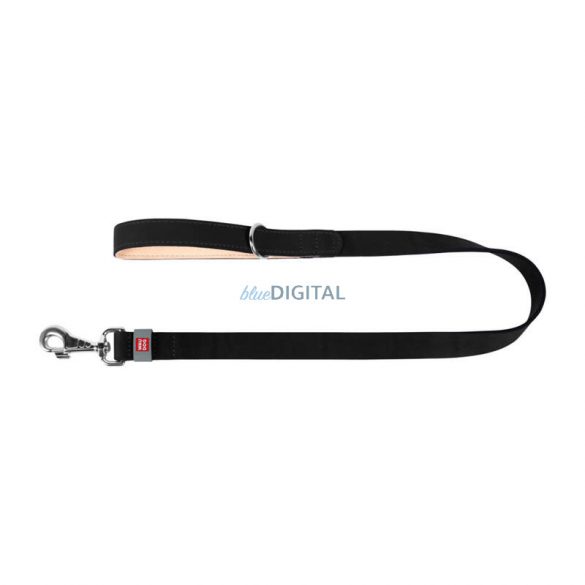 WAUDOG lesă de câine din piele naturală 20 mm lățime, 122 cm lungime Negru