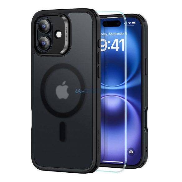 ESR Hybrid Case (HaloLock) Carcasă + Sticlă călită iPhone 16 - Negru