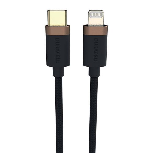 Cablu Duracell USB-C pentru Lightning 1m (negru)