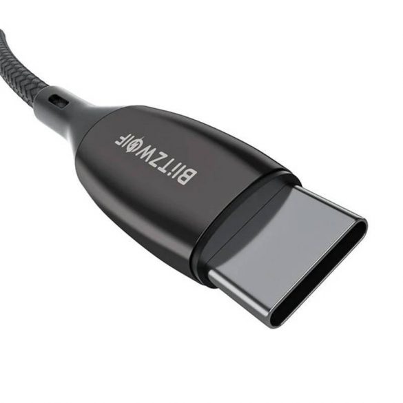 BlitzWolf BW-TC23 USB-C - Cablu de încărcare USB-C cu afișaj, 100 W, 0,9 m (negru)