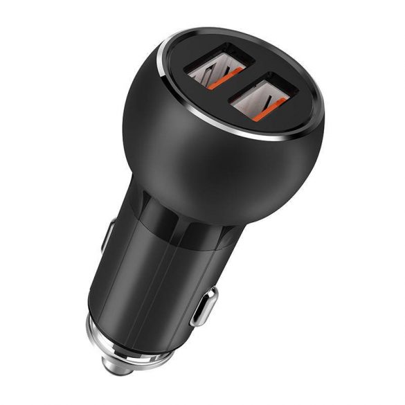 Încărcător auto LDNIO C503Q cu 2 conectori USB-A și cablu USB-A - microUSB