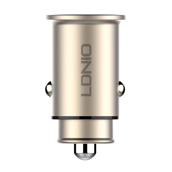 Încărcător auto LDNIO C506Q cu conector 1xUSB-A și 1xUSB-C și cablu USB-A - Lightning