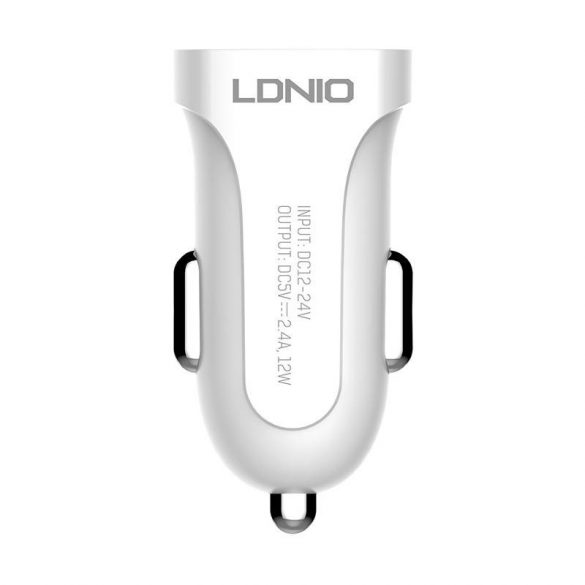 Încărcător auto LDNIO DL-C17 cu conector 1xUSB-A și cablu USB-A - microUSB