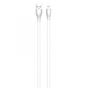 Cablu USB și Lightning LDNIO LS553, 2.1A, 2m (alb)