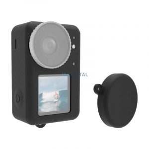 Husa din silicon Husa pentru obiective Puluz DJI Osmo Action 4/3 (negru)