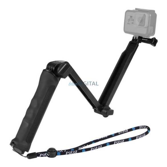 Selfie stick pliabil / trepied PU202 negru