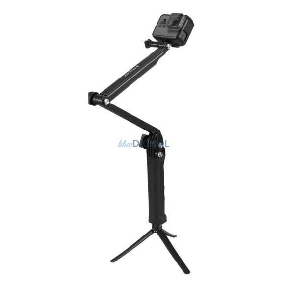 Selfie stick pliabil / trepied PU202 negru