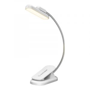 Lampă fără fir Glocusent Rotative Book Light, USB-C 1000mAh (alb)