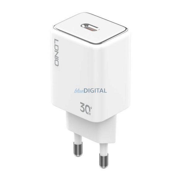 LDNIO A1508C Încărcător AC cu 1x conexiune USB-C și cablu Type-C - Type-C 30W - alb