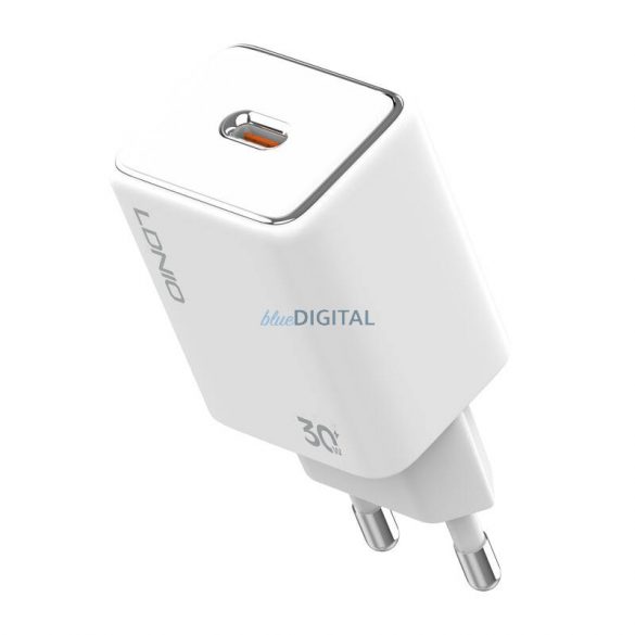 LDNIO A1508C Încărcător AC cu 1x conexiune USB-C și cablu Type-C - Type-C 30W - alb