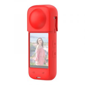 Husa de protectie din silicon PULUZ pentru Insta360 X4 (rosu)