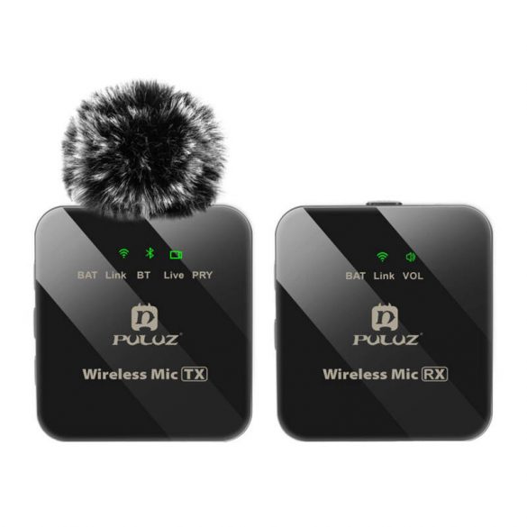 Microfon Lavalier Wireless PULUZ 1 TX + 1 RX