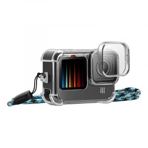 Husă cu capac pentru obiectiv și curea pentru gât PULUZ pentru GoPro Hero 9 / 10 / 11