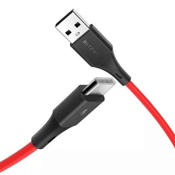 Cablu USB la USB-C BlitzWolf BW-TC15 3A 1,8m (roșu)