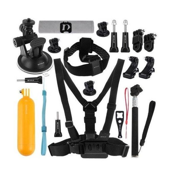 Accesorii Puluz Ultimate Combo Kits pentru camere sportive PKT18 20 in 1