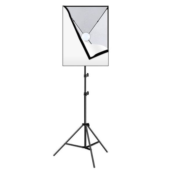 Set studio Puluz Softbox LED 50x70cm, suport, bec LED 1 buc PU5070EU