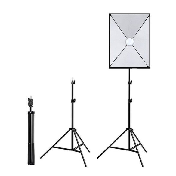 Set studio Puluz Softbox LED 50x70cm, suport, bec LED 1 buc PU5070EU