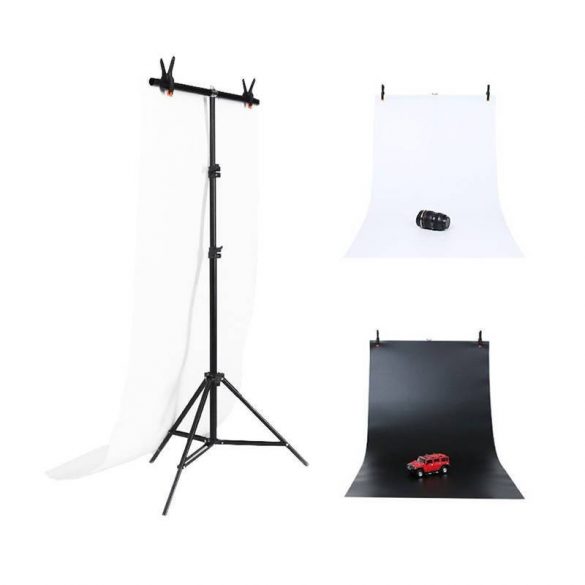 Set / trepied pentru fundaluri foto Puluz 70x200cm + fundaluri foto 2 buc DCA0976