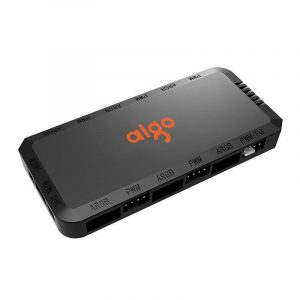 Cutie de control Aigo APC1 RGB PWM pentru computer + telecomandă (negru)