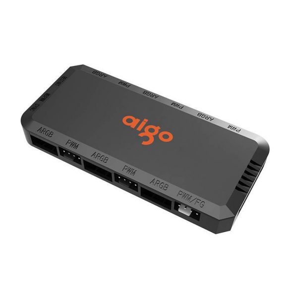 Cutie de control Aigo APC1 RGB PWM pentru computer + telecomandă (negru)