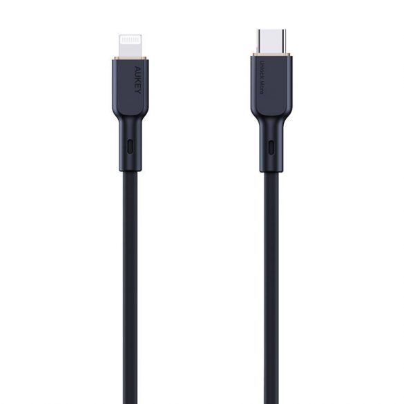 Cablu USB-C la Lightning Aukey CB-SCL1, 27W, 1m (negru)