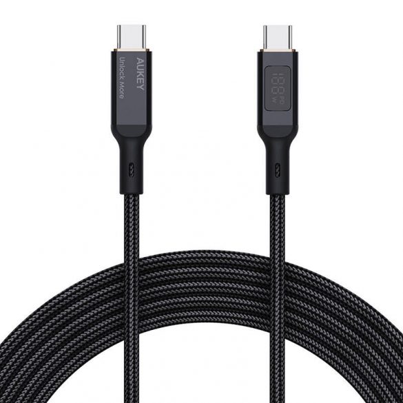 Cablu USB-C la USB-C Aukey CB-MCC101, 100 W, 1 m (negru)