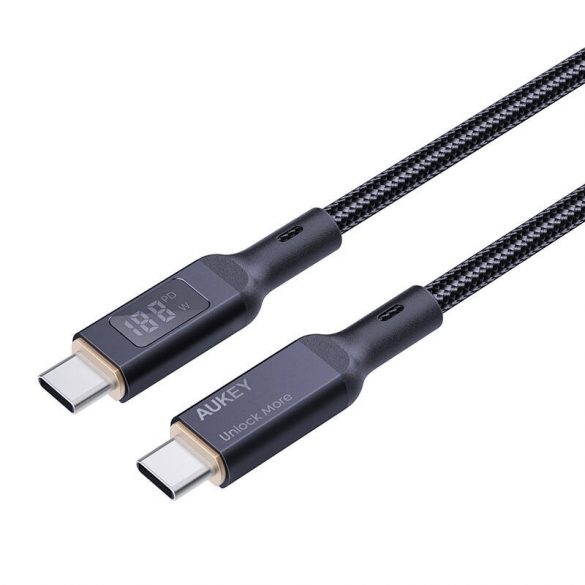 Cablu USB-C la USB-C Aukey CB-MCC101, 100 W, 1 m (negru)