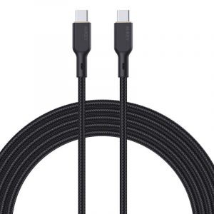 Cablu USB-C la USB-C Aukey CB-KCC102, 100 W, 1,8 m (negru)