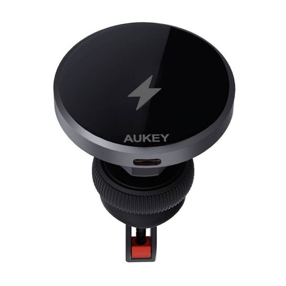 Suport telefon auto Aukey HD-MC13, cu încărcător 15W Qi2 (negru)