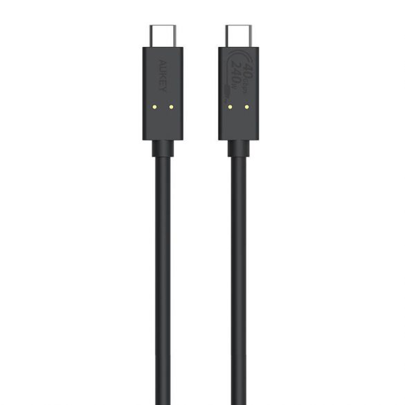 Cablu USB-C la USB-C Aukey, CB-TCC241, 240 W, 0,8 m (negru)