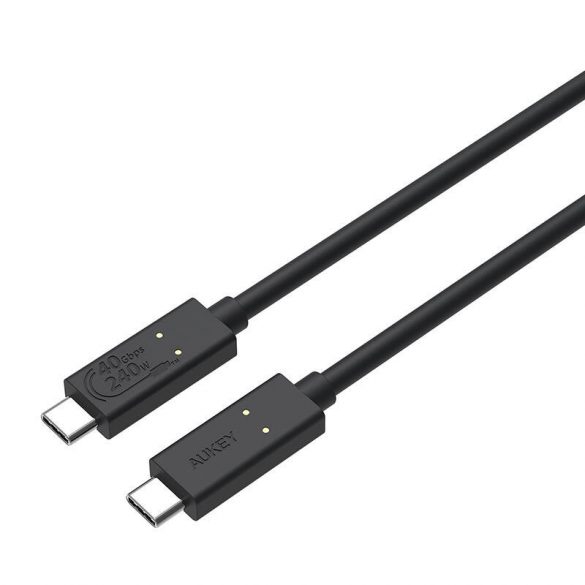 Cablu USB-C la USB-C Aukey, CB-TCC241, 240 W, 0,8 m (negru)