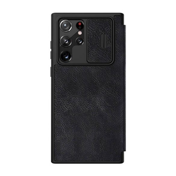 Nillkin Qin piele Pro husă pentru SAMSUNG S22 Ultra (negru)