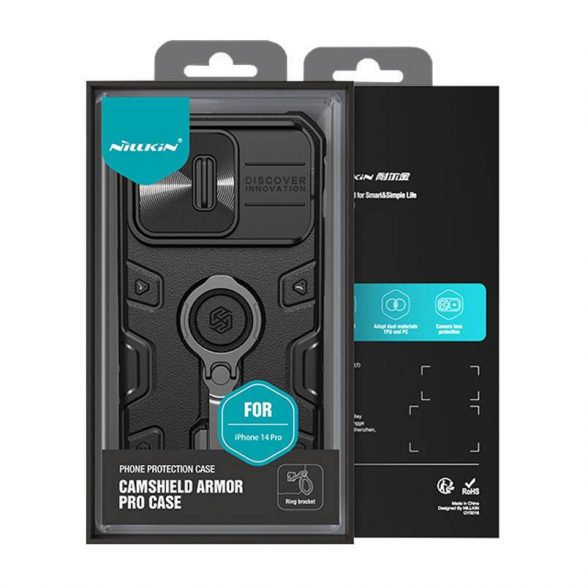 Husă Nillkin CamShield Armor Pro pentru iPhone 14 Pro (negru)