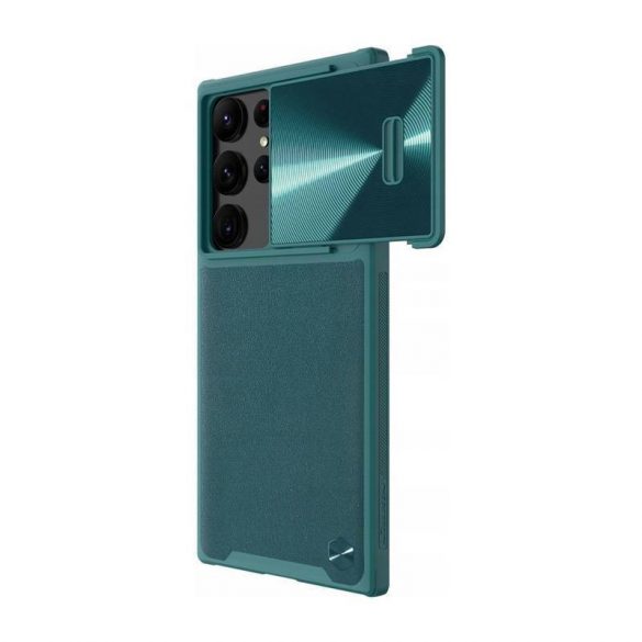 Husă din piele Nillkin CamShield S pentru Samsung Galaxy S23 Ultra (verde exuberant)