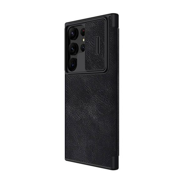 Nillkin Qin piele Pro husă pentru SAMSUNG S23 Ultra (negru)