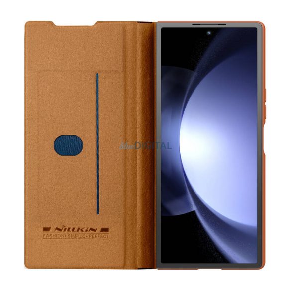 Nillkin Qin Pro Husă din piele pentru Samsung Galaxy Z Fold6 - maro