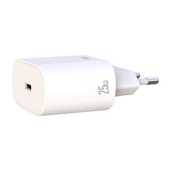 Încărcător de rețea Xo L91 cu conector 1xUSB-C și cablu tip C - Lightning 25W (alb)