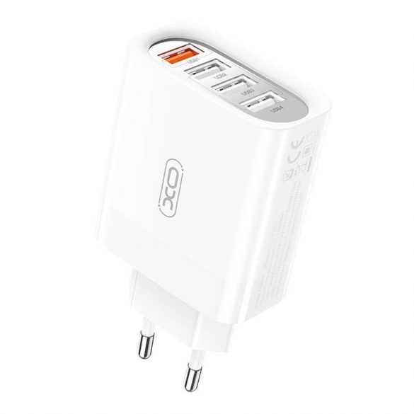 Încărcător de rețea Xo L100 cu conector 4xUSB-A 2,4A (alb)