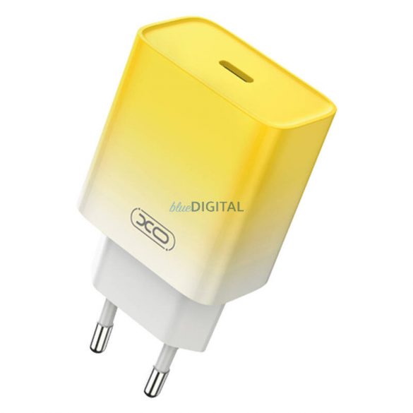 XO CE18 încărcător de rețea cu 1xUSB-C conexiune PD 30W - galben