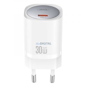 Încărcător de rețea XO CE20 cu conexiune 1xUSB-C GaN 30W - alb