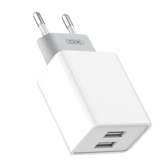 Încărcător de perete XO L65, 2x USB + cablu USB (alb)