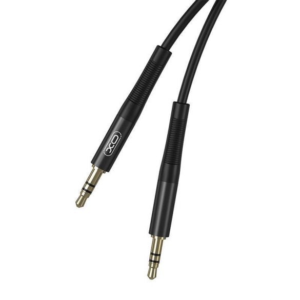 Cablu audio XO mini mufă 3,5 mm AUX, 2 m (negru)