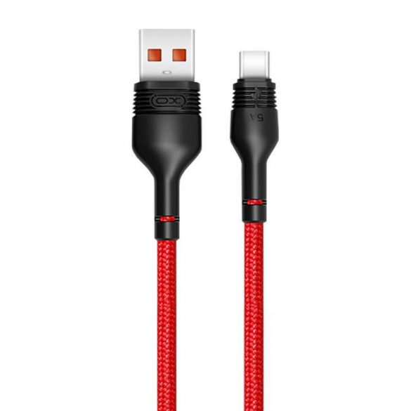 Cablu USB și USB-C XO NB55 5A, 1m (roșu)