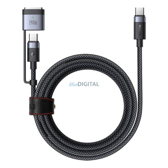 Mcdodo CA-0140 Cablu 2 în 1 USB-C la USB-C + Magsafe 3, 2m - negru