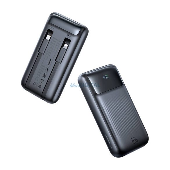 Mcdodo MC-0241 powerbank cu afișaj, built-in Type-C și cablu Lightning 10000mAh 22.5W - negru