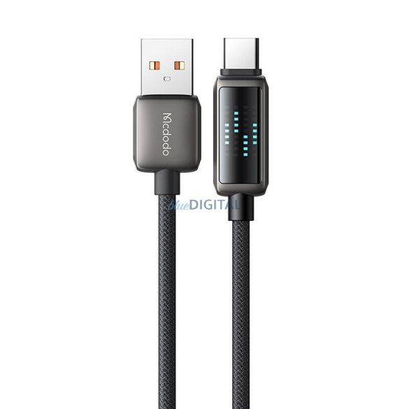 Mcdodo CA-2350 Cablu USB-A - Type-C cu ecran, 6A 1.2m - negru