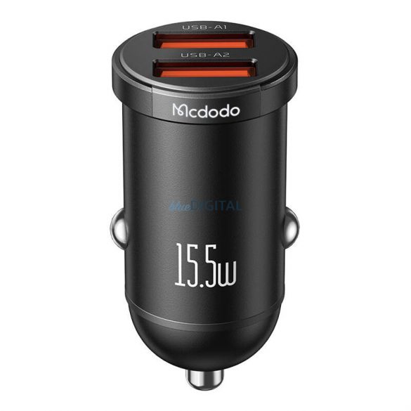 Încărcător auto Mcdodo CC-2950, ​​2x USB, 15,5 W (negru)